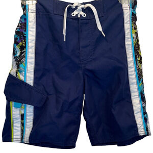 Youth Joe Boxer Navy Board Swim Shorts